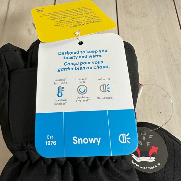 Women’s /Men’s Hot Paws snow gloves SZ S/M P/M adjustable wrist band NWTS BLK - Picture 6 of 7